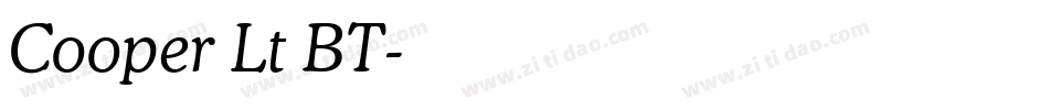 Cooper Lt BT字体转换